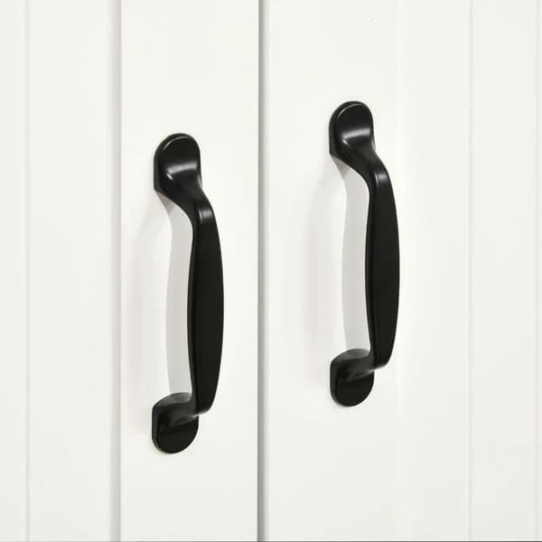 Rootz Opbevaringsskab - Skænk Kommode - Moderne Stil - 4 skuffer - 1 skab - Spånplade - Hvid - 105 Cm X 40 Cm X 76 Cm