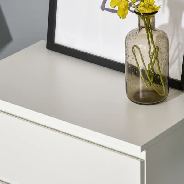 Rootz Dresser - Lipasto - Senkki - Lipasto - Kiiltävä - 4 laatikkoa - Valkoinen - 55 cm X 33 cm X 80 cm