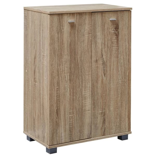 Rootzin moderni kenkäkaappi - Säilytysjärjestelmä - Sonoma Oak - Tilaa säästävä - 60 cm x 90 cm x 35 cm - Tyylikkäät kahvat - 4 lokeroa - Helppo koota