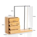 Miniatyrbillede 4 af 7: Rootz 3-delt garderobesæt - Organisering af tøj - Kommode - Eg indretning - Rummelig opbevaring - Spejl - 145 cm x 138 cm x 40,5 cm