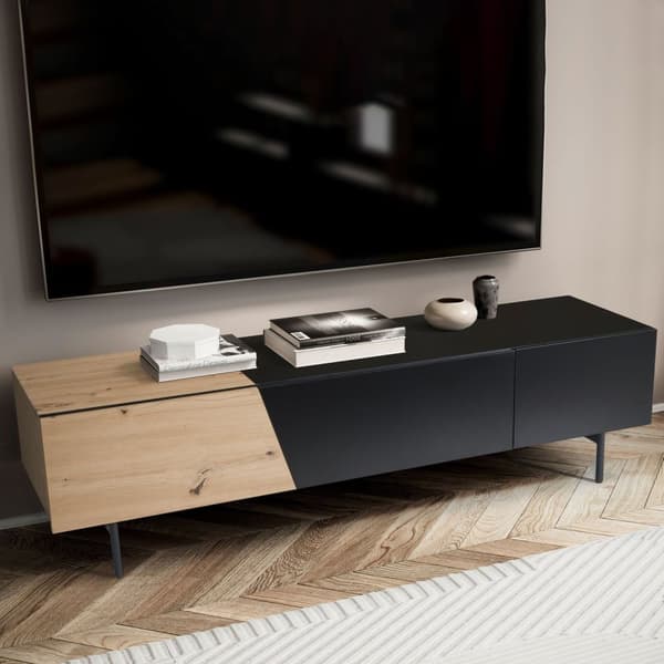 Rootz Modern Design TV:n pohjakaappi - Lowboard - Tammisisustus - Suorakaiteen muotoinen säilytystila - Tilava hylly - 150cm x 40cm x 40cm