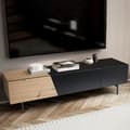 Pikkukuva 2 / 7: Rootz Modern Design TV:n pohjakaappi - Lowboard - Tammisisustus - Suorakaiteen muotoinen säilytystila - Tilava hylly - 150cm x 40cm x 40cm