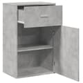 Pikkukuva 3 / 11: vidaXL Säilytyskaappi betoninharmaa 56,5x39x90 cm lastulevy