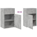 Pikkukuva 7 / 11: vidaXL Säilytyskaappi betoninharmaa 56,5x39x90 cm lastulevy