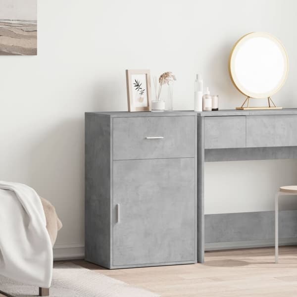 vidaXL Säilytyskaappi betoninharmaa 56,5x39x90 cm lastulevy