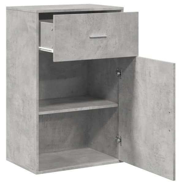 vidaXL Oppbevaringsskap betonggrå 56,5x39x90 cm konstruert tre