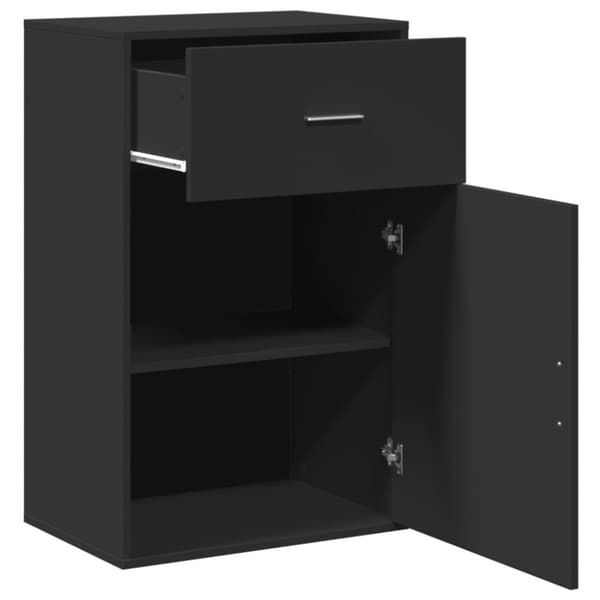 vidaXL opbevaringsskab 56,5x39x90 cm konstrueret træ sort