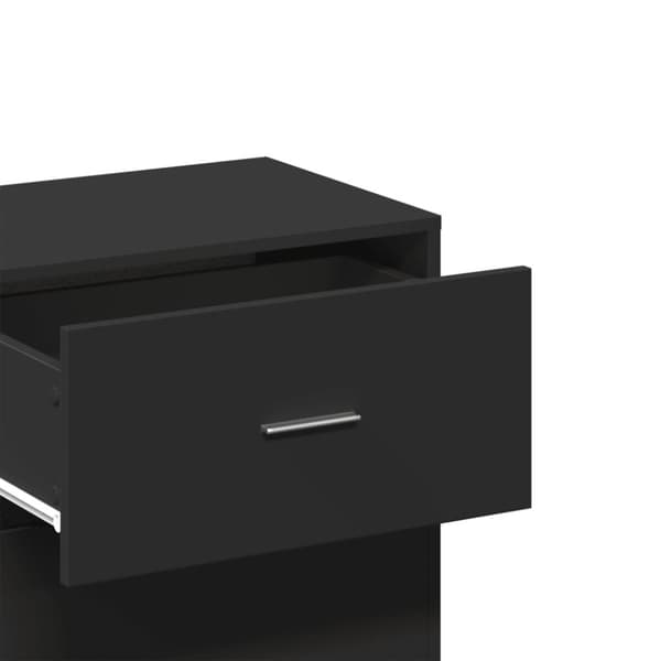 vidaXL opbevaringsskab 56,5x39x90 cm konstrueret træ sort