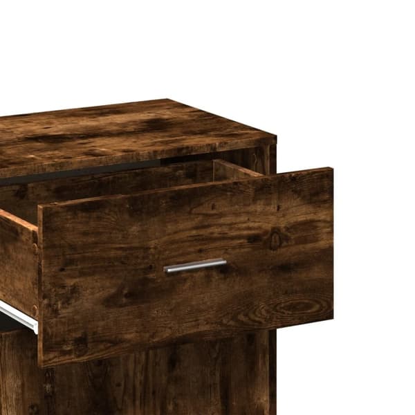 vidaXL Oppbevaringsskap røkt eik 56,5x39x90 cm konstruert tre