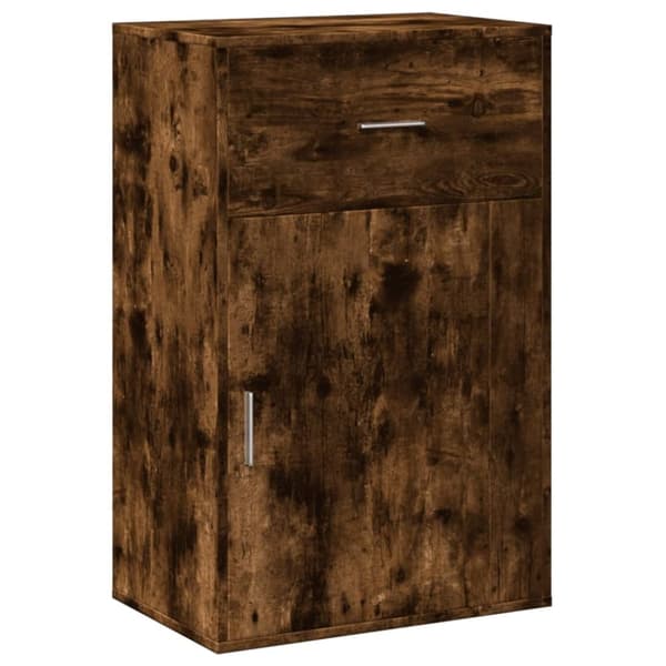 vidaXL Oppbevaringsskap røkt eik 56,5x39x90 cm konstruert tre
