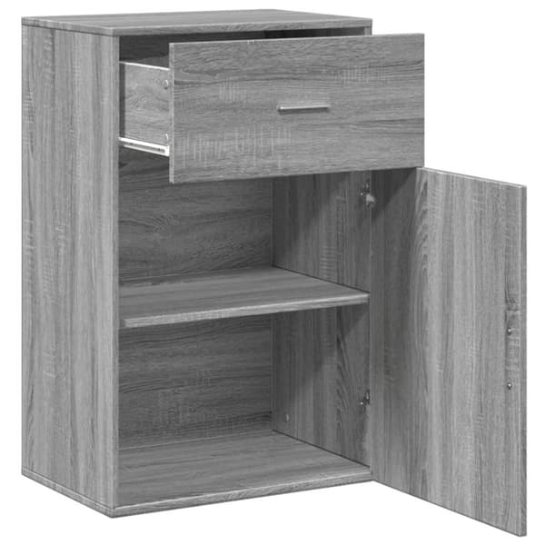 vidaXL Oppbevaringsskap grå sonoma 56,5x39x90 cm konstruert tre