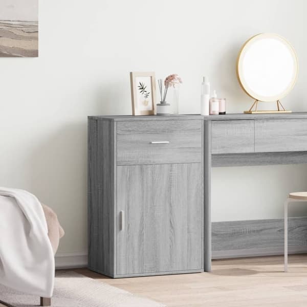 vidaXL Oppbevaringsskap grå sonoma 56,5x39x90 cm konstruert tre