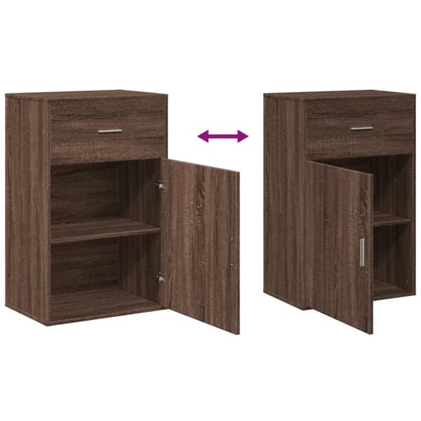 vidaXL Kenkäkaappi ruskea tammi 56,5x39x90 cm tekninen puu