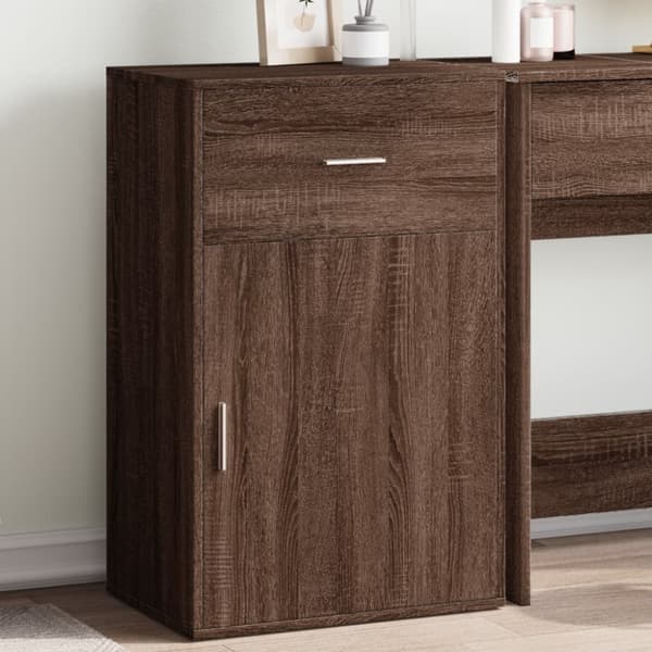 vidaXL Kenkäkaappi ruskea tammi 56,5x39x90 cm tekninen puu