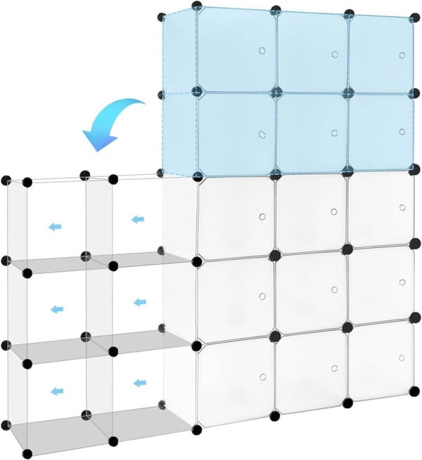 Rootz modulære opbevaringsterninger - Reolsystem - Organizerterninger - Stor kapacitet - Kan tilpasses layout - Nem vedligeholdelse - Hver terning 30