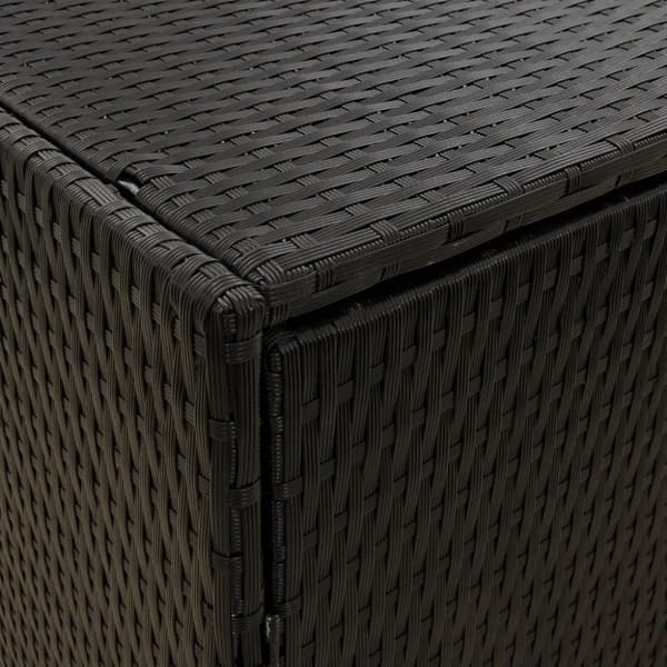 vidaXL Puutarhan säilytyskaappi musta 100x55,5x80 cm polyrottinki -  Säilytys- & lukkokaapit