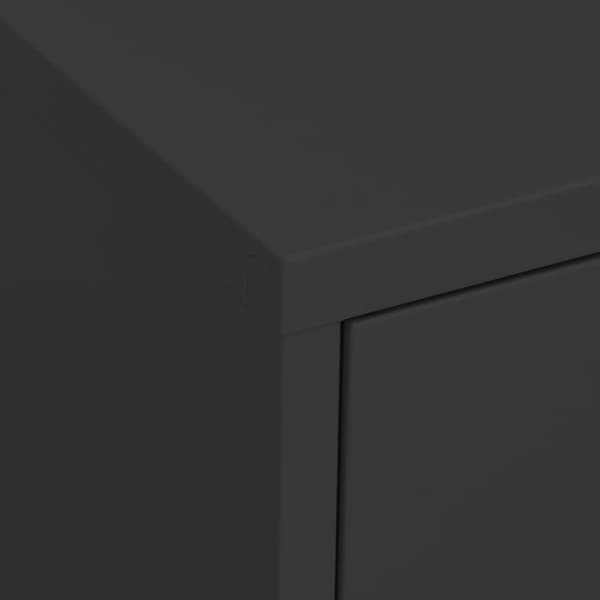 vidaXL opbevaringsskab 80x35x101,5 cm stål antracitgrå - Opbevaringsskabe