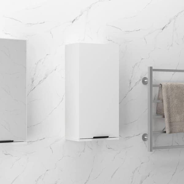 vidaXL væghængt badeværelsesskab 32x20x67 cm hvid -  Opbevaringsskabe