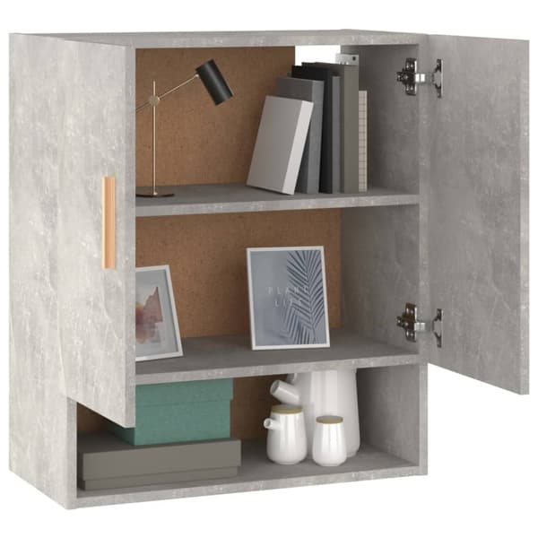 vidaXL Väggskåp betonggrå 60x31x70 cm konstruerat trä - Förvaringsskåp & garderober