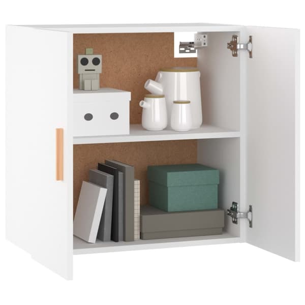 vidaXL vægskab 60x30x60 cm konstrueret træ hvid - Opbevaringsskabe
