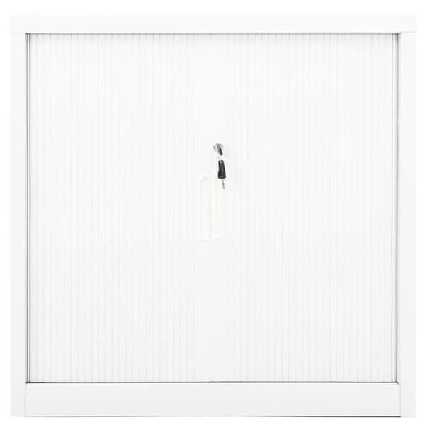 vidaXL Dokumentskåp med skjutdörr vit 90x40x90 cm stål - Förvaringsskåp & garderober