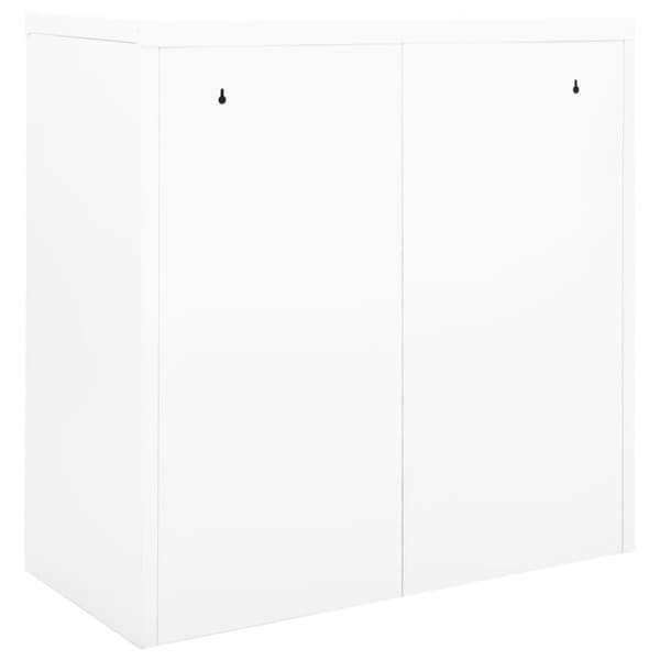 vidaXL Dokumentskåp med skjutdörr vit 90x40x90 cm stål - Förvaringsskåp & garderober