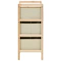 Miniatyrbillede 6 af 8: vidaXL opbevaringsstativer med 3 stofkurve 2 stk. cedertræ beige -  Opbevaringsskabe