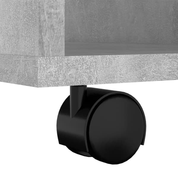 vidaXL Kaappi pyörillä betoninharmaa 60x53x72 cm tekninen puu -  Säilytys- & lukkokaapit