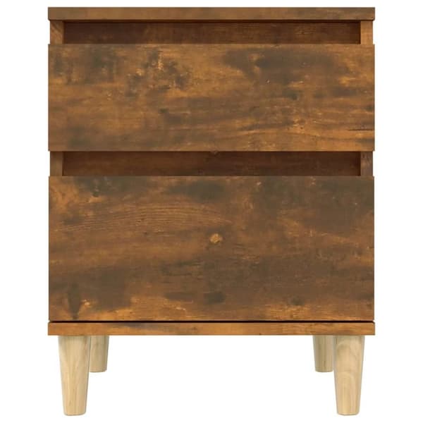 vidaXL Yöpöydät 2 kpl savutammi 40x35x50 cm - Säilytys- & lukkokaapit