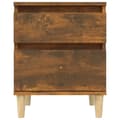 Pikkukuva 7 / 11: vidaXL Yöpöydät 2 kpl savutammi 40x35x50 cm -  Säilytys- & lukkokaapit