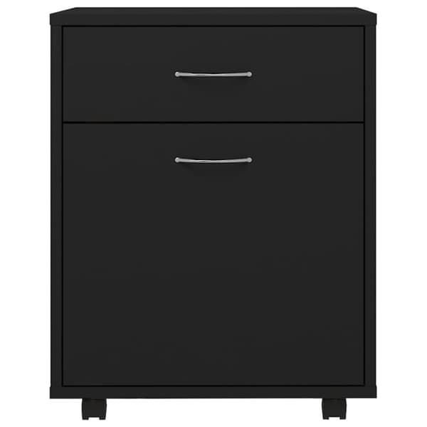 vidaXL rullende arkivskab 45x38x54 cm spånplade sort -  Opbevaringsskabe