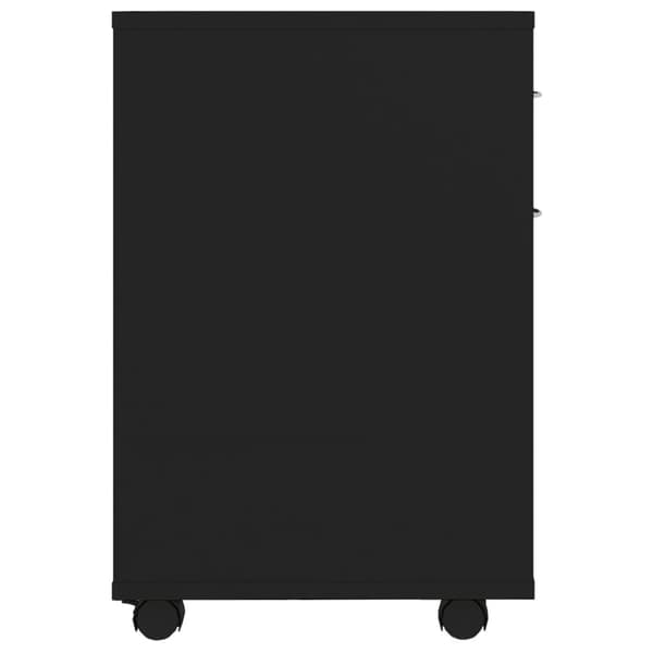 vidaXL rullende arkivskab 45x38x54 cm spånplade sort -  Opbevaringsskabe