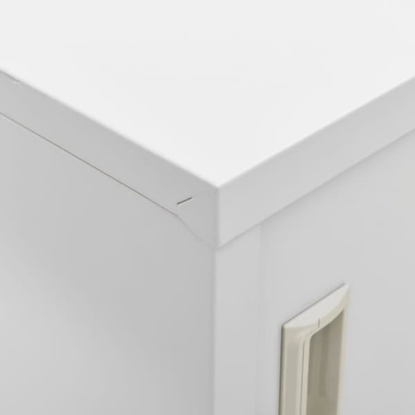 vidaXL Förvaringsskåp ljusgrå 90x45x92,5 cm stål - Förvaringsskåp & garderober