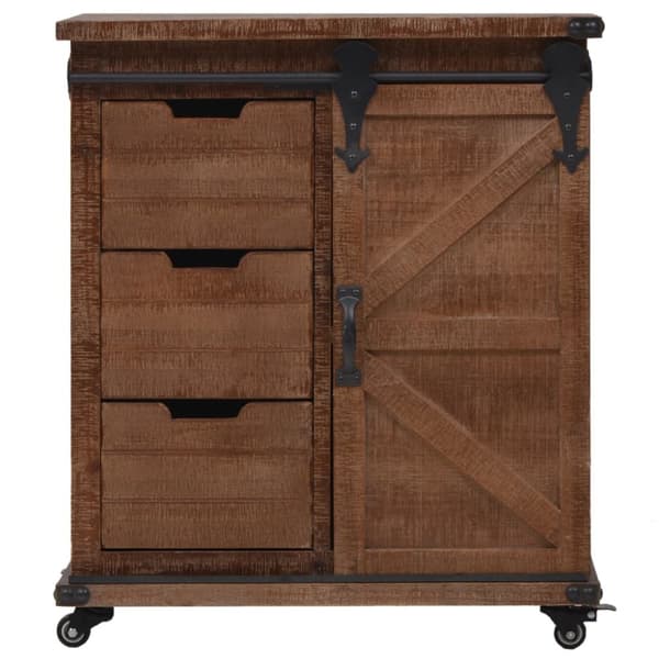 vidaXL Förvaringsskåp massivt granträ 64x33,5x75 cm brun - Förvaringsskåp & garderober
