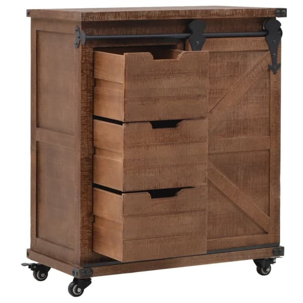 vidaXL Förvaringsskåp massivt granträ 64x33,5x75 cm brun - Förvaringsskåp & garderober