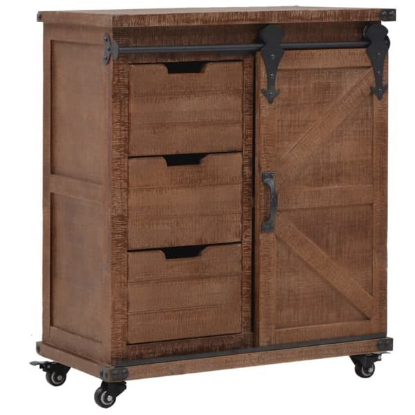vidaXL Förvaringsskåp massivt granträ 64x33,5x75 cm brun - Förvaringsskåp & garderober