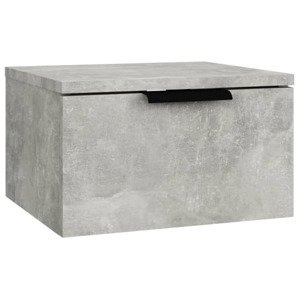 vidaXL væghængte sengeborde 2 stk. 34x30x20 cm betongrå - Opbevaringsskabe