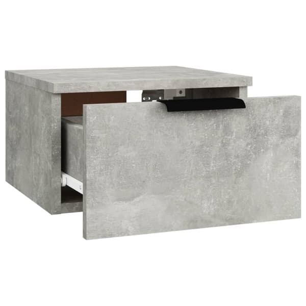 vidaXL væghængte sengeborde 2 stk. 34x30x20 cm betongrå - Opbevaringsskabe