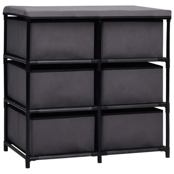 vidaXL Säilytyskaappi 6 laatikolla 55x29x55 cm harmaa teräs -  Säilytys- & lukkokaapit