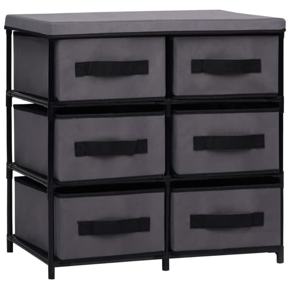vidaXL Säilytyskaappi 6 laatikolla 55x29x55 cm harmaa teräs -  Säilytys- & lukkokaapit