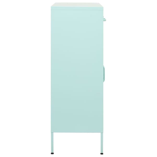 vidaXL opbevaringsskab 80x35x101,5 cm stål mintgrøn - Opbevaringsskabe