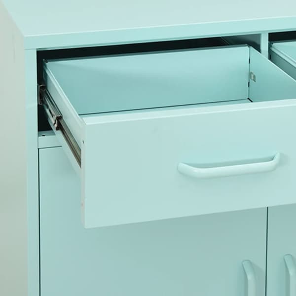 vidaXL opbevaringsskab 80x35x101,5 cm stål mintgrøn -  Opbevaringsskabe