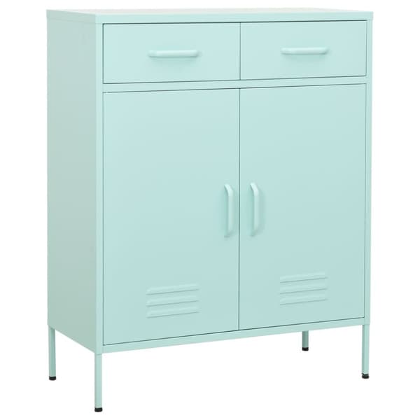 vidaXL opbevaringsskab 80x35x101,5 cm stål mintgrøn - Opbevaringsskabe