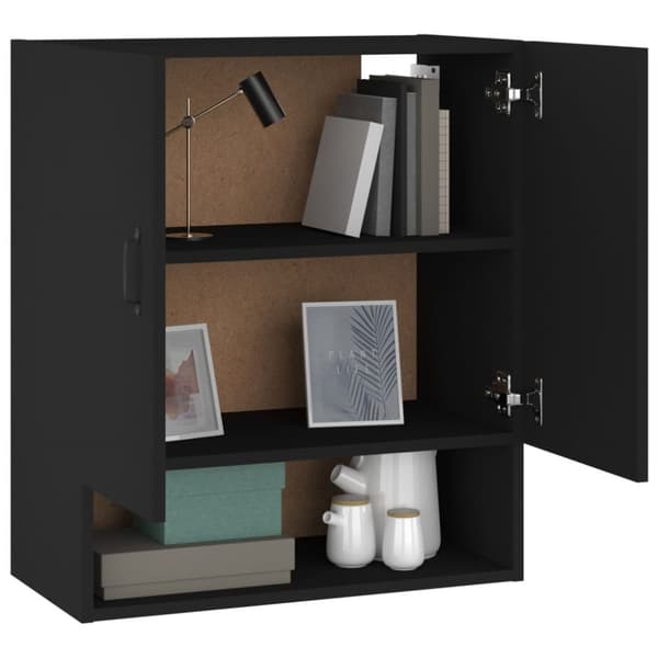 vidaXL vægskab 60x31x70 cm konstrueret træ sort -  Opbevaringsskabe