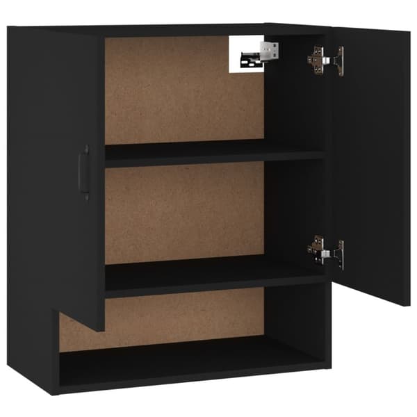 vidaXL vægskab 60x31x70 cm konstrueret træ sort -  Opbevaringsskabe