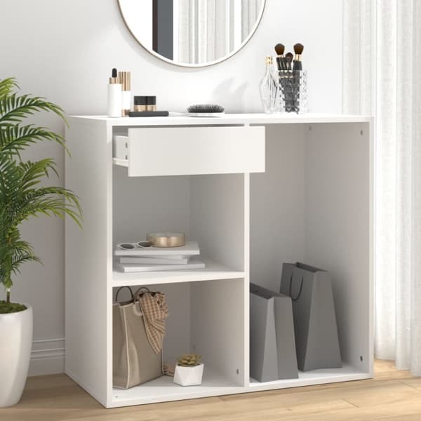 vidaXL Sminkskåp vit 80x40x75 cm konstruerat trä -  Förvaringsskåp & garderober