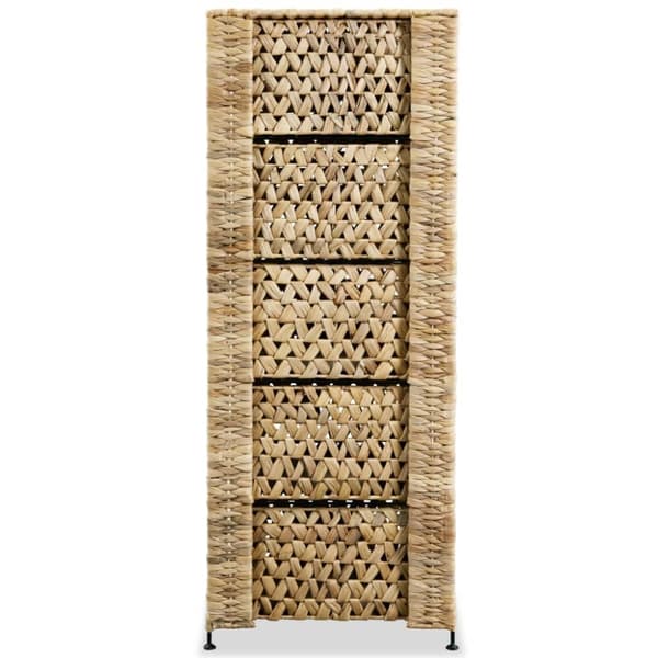 vidaXL opbevaringsenhed med 6 kurve 47 x 37 x 100 cm vandhyacint -  Opbevaringsskabe