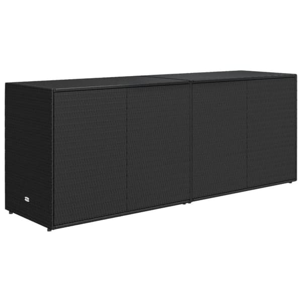 vidaXL opbevaringsskab til haven 198x55,5x80 cm polyrattan sort - Opbevaringsskabe