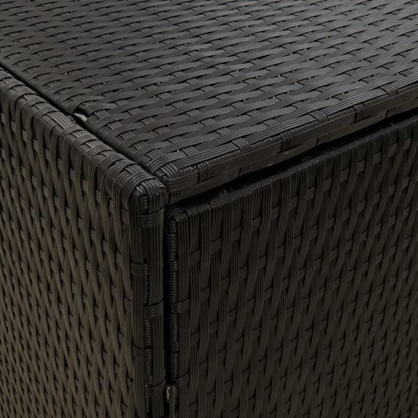 vidaXL opbevaringsskab til haven 198x55,5x80 cm polyrattan sort - Opbevaringsskabe