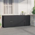 Miniatyrbillede 1 af 9: vidaXL opbevaringsskab til haven 198x55,5x80 cm polyrattan sort -  Opbevaringsskabe